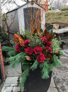 holiday decorating container garden
