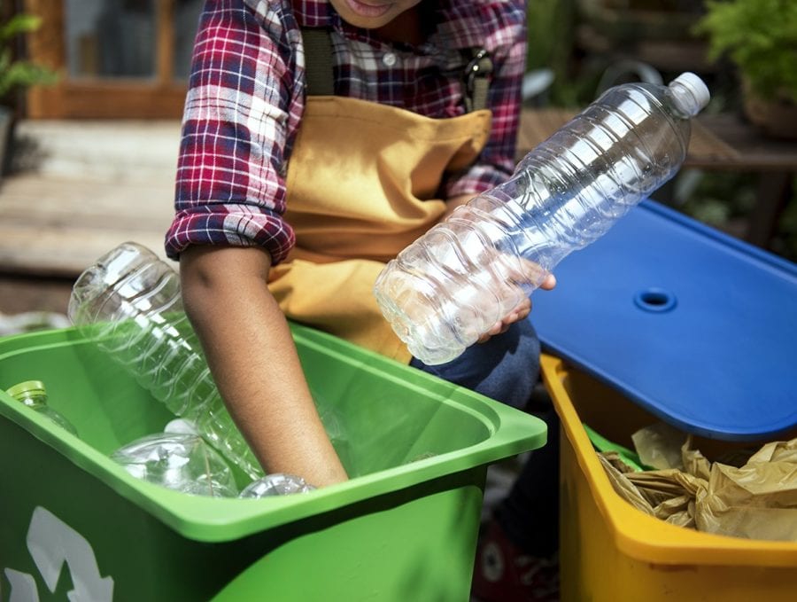 waste bottles in Garbage